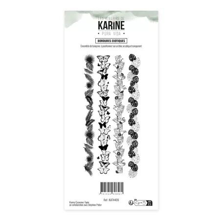 Tampons clear Bordures exotiques - Pura Vida - Ateliers de Karine