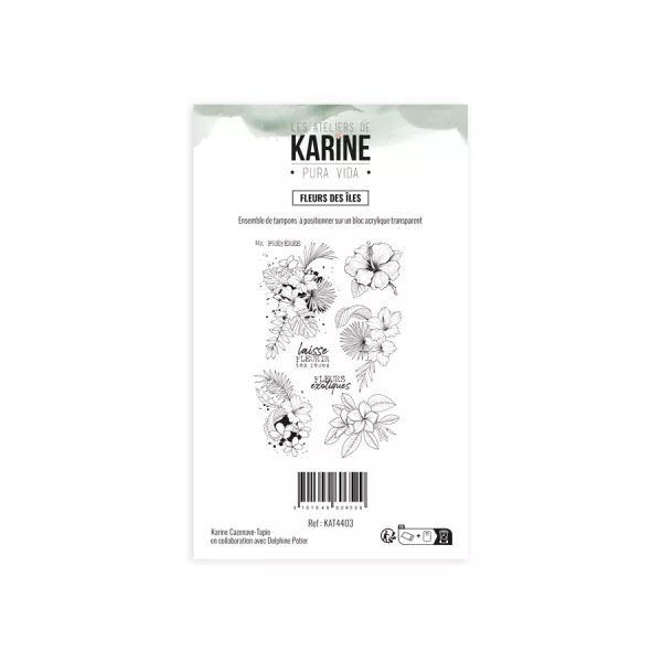Tampons clear Fleurs des �les - Pura Vida - Ateliers de Karine
