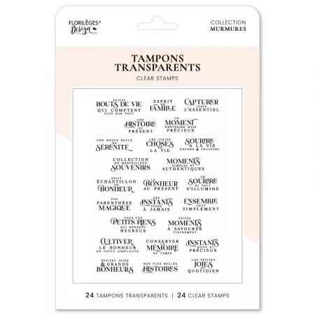 Tampons clear SENTIMENTS 1 - Floril&egrave;ges design