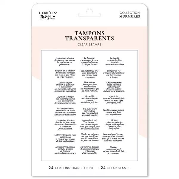 Tampons clear SENTIMENTS 2 - Floril�ges design