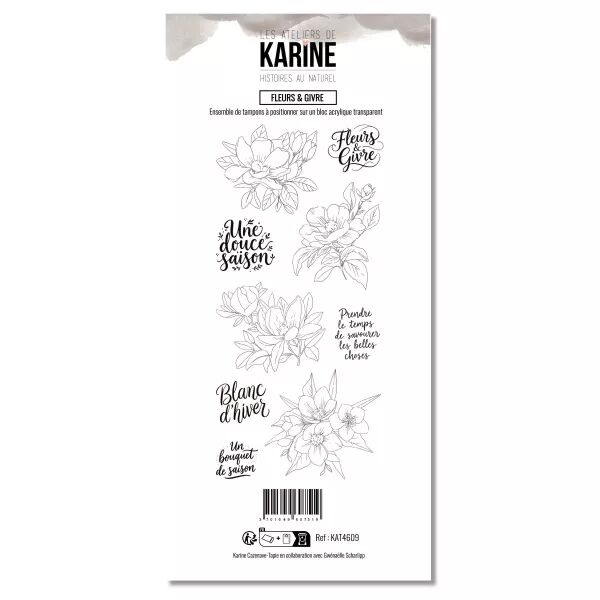 Tampons DL - Fleurs & Givre - Histoires au naturel - Ateliers de Karine