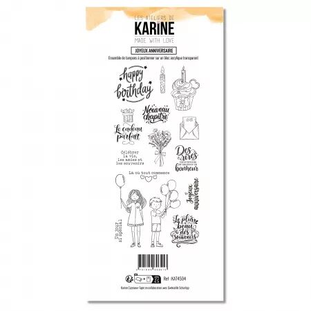 tampons DL - Joyeux anniversaire - Made with Love - collection Made with love - Les ateliers de Karine