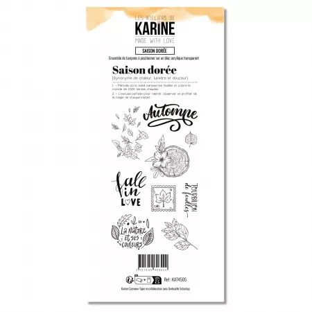 tampons DL - Saison dor&eacute;e - Made with Love - collection Made with love - Les ateliers de Karine