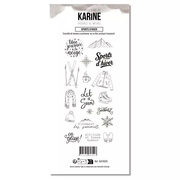 Tampons DL - Sports d\'Hiver - Histoires au naturel - Ateliers de Karine