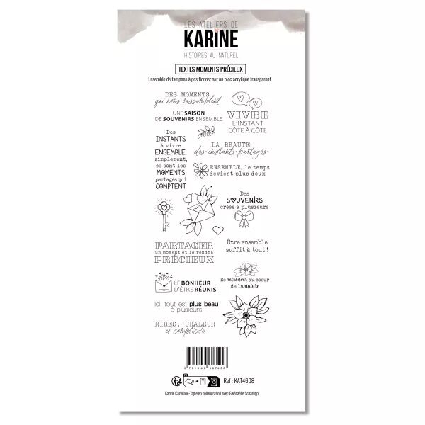 Tampons DL - Textes moments pr�cieux - Histoires au naturel - Ateliers de Karine