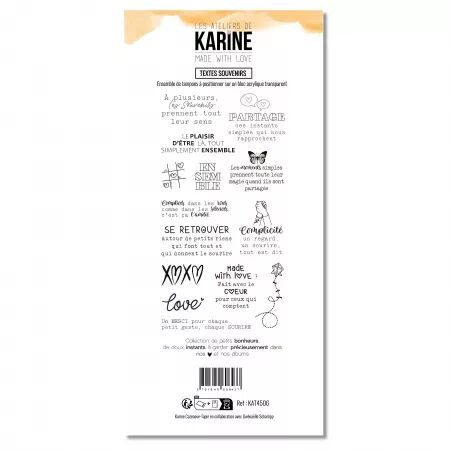 tampons DL - Textes Souvenirs - Made with Love - collection Made with love - Les ateliers de Karine