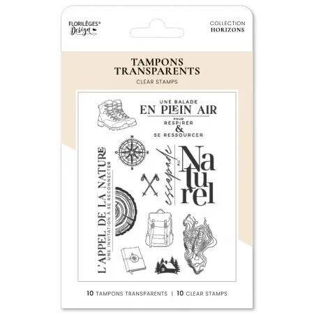 Tampons ESCAPADE AU NATUREL - Horizons - Floril&egrave;ges Design