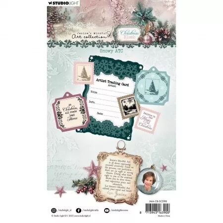 Tampons et Die - Snowy ATC - Christmas Blush - Studio Light