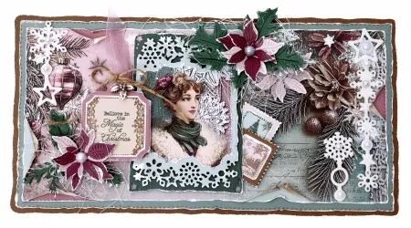 Tampons et Die - Snowy ATC - Christmas Blush - Studio Light