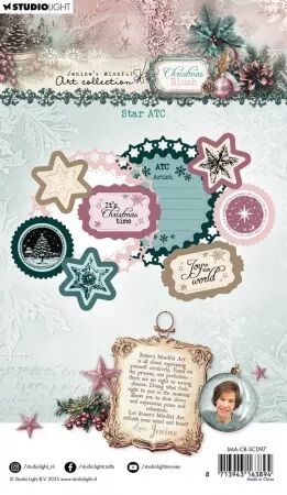 Tampons et Die - Star ATC - Christmas Blush - Studio Light