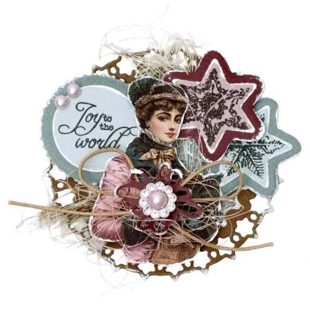 Tampons et Die - Star ATC - Christmas Blush - Studio Light