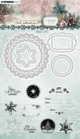 Tampons et Die - Star ATC - Christmas Blush - Studio Light