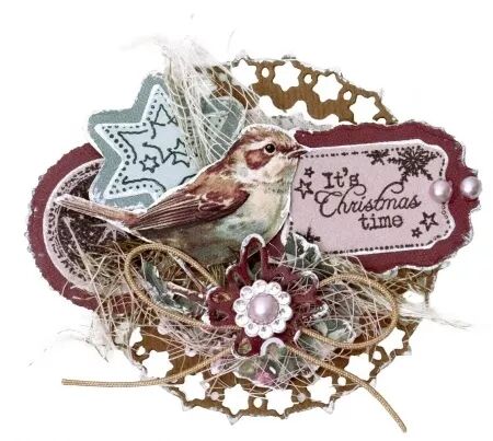 Tampons et Die - Star ATC - Christmas Blush - Studio Light