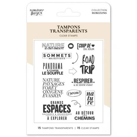 Tampons NATURE &Agrave; CIEL OUVERT - Horizons - Floril&egrave;ges Design