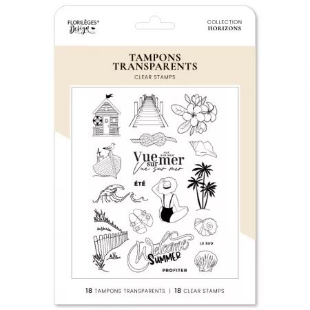 Tampons VUE SUR MER - Horizons - Floril&egrave;ges Design