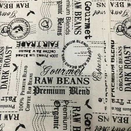 Tissu imprimé - Raw beans