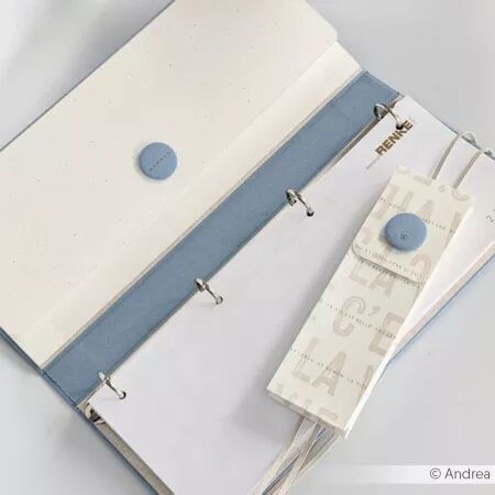 Toile de reliure - Bleu gris - Alexandra Renke