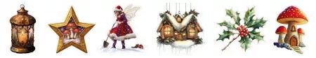 Tranparent Stickers on Roll - Fairy Christmas - Studio Light