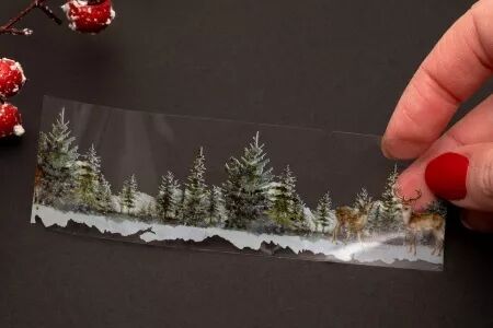 Tranparent Stickers on Roll - Winter Forest - Studio Light