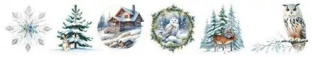 Tranparent Stickers on Roll - Winter Wonderland - Studio Light