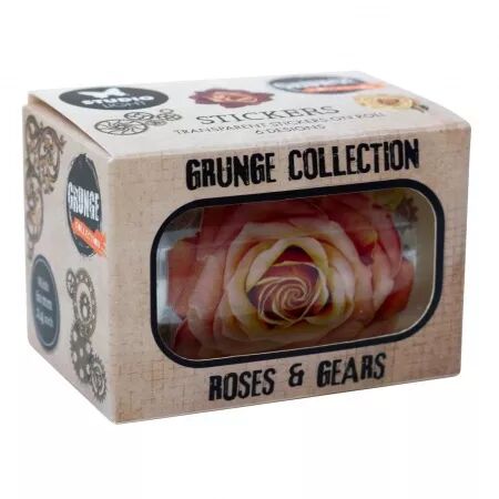 Transparent Stickers on Roll - Grunge Collection- Roses et rouages- Studio Light