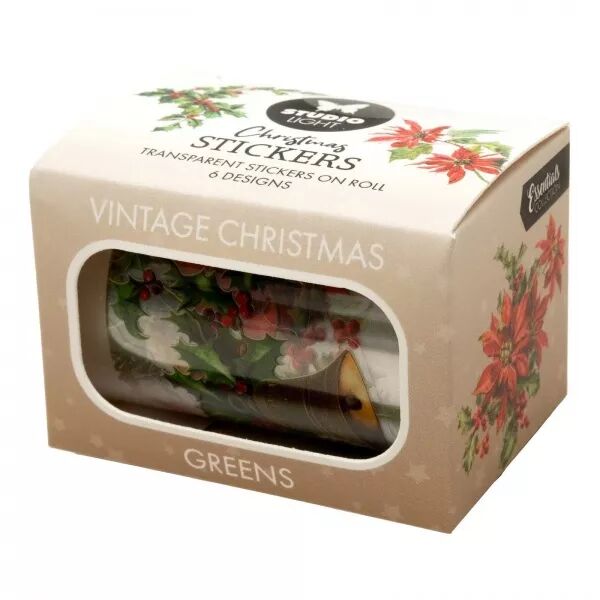 Transparent Stickers on Roll - Vintage Christmas - Greens - Studio Light