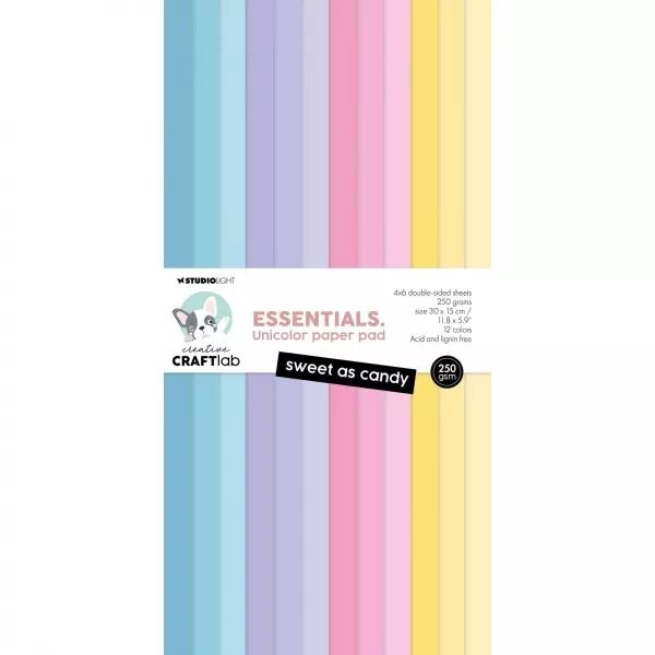 Unicolor paper pad - 15x30 - Sweet as candy