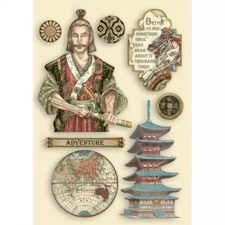 Wooden Shapes - Samurai - Sir Vagabond in Japan - Stamperia