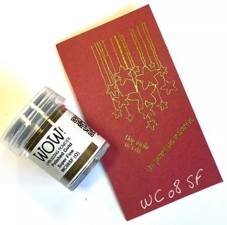 Wow! Embossing Powder Super Fine - Polished Gold Regular - Or poli 